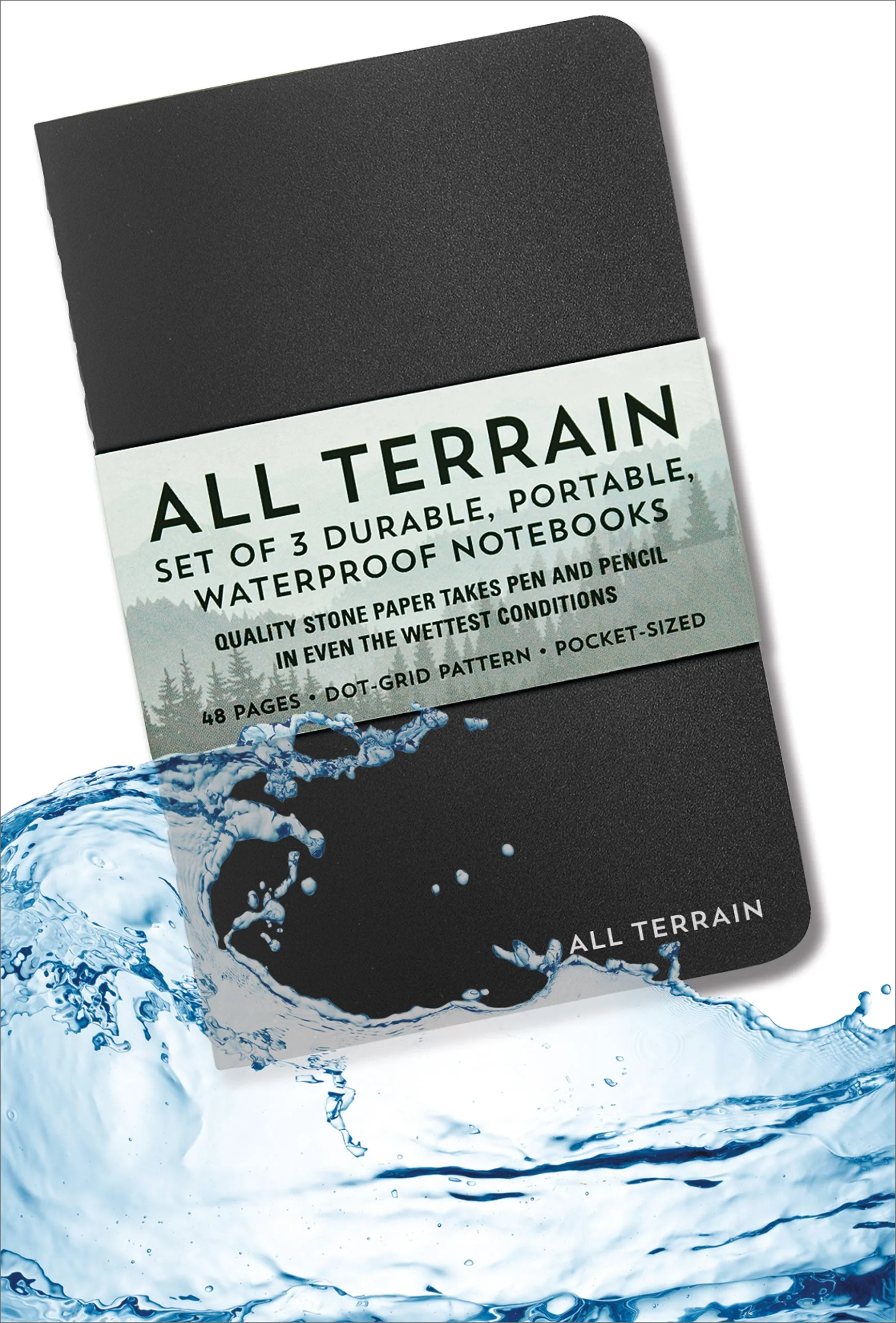 All Terrain Notebooks - Set of 3 Durable, Portable and Waterproof Dot Grid Journals