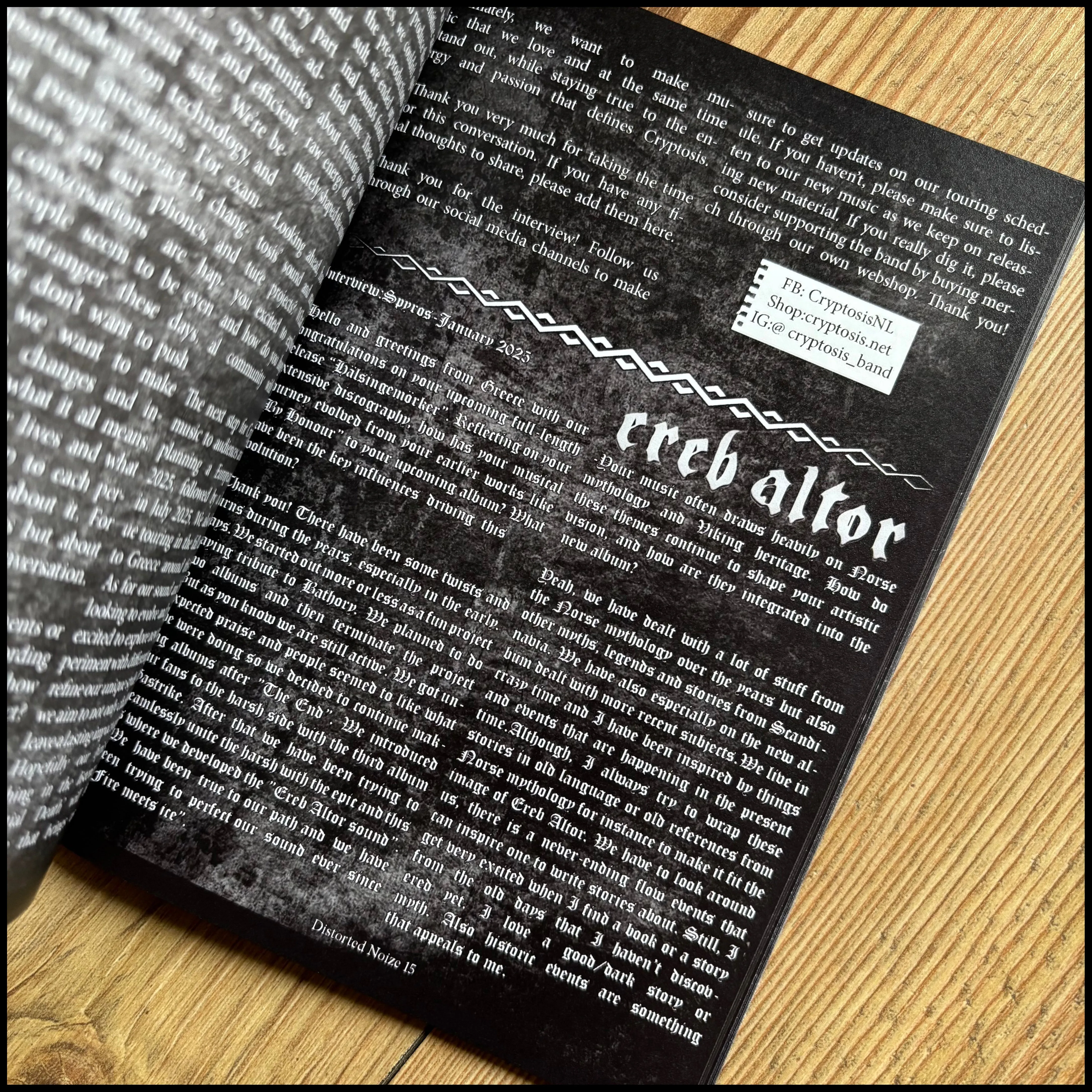 DISTORTED NOIZE Issue 7 fanzine (death/thrash/black metal fanzine)