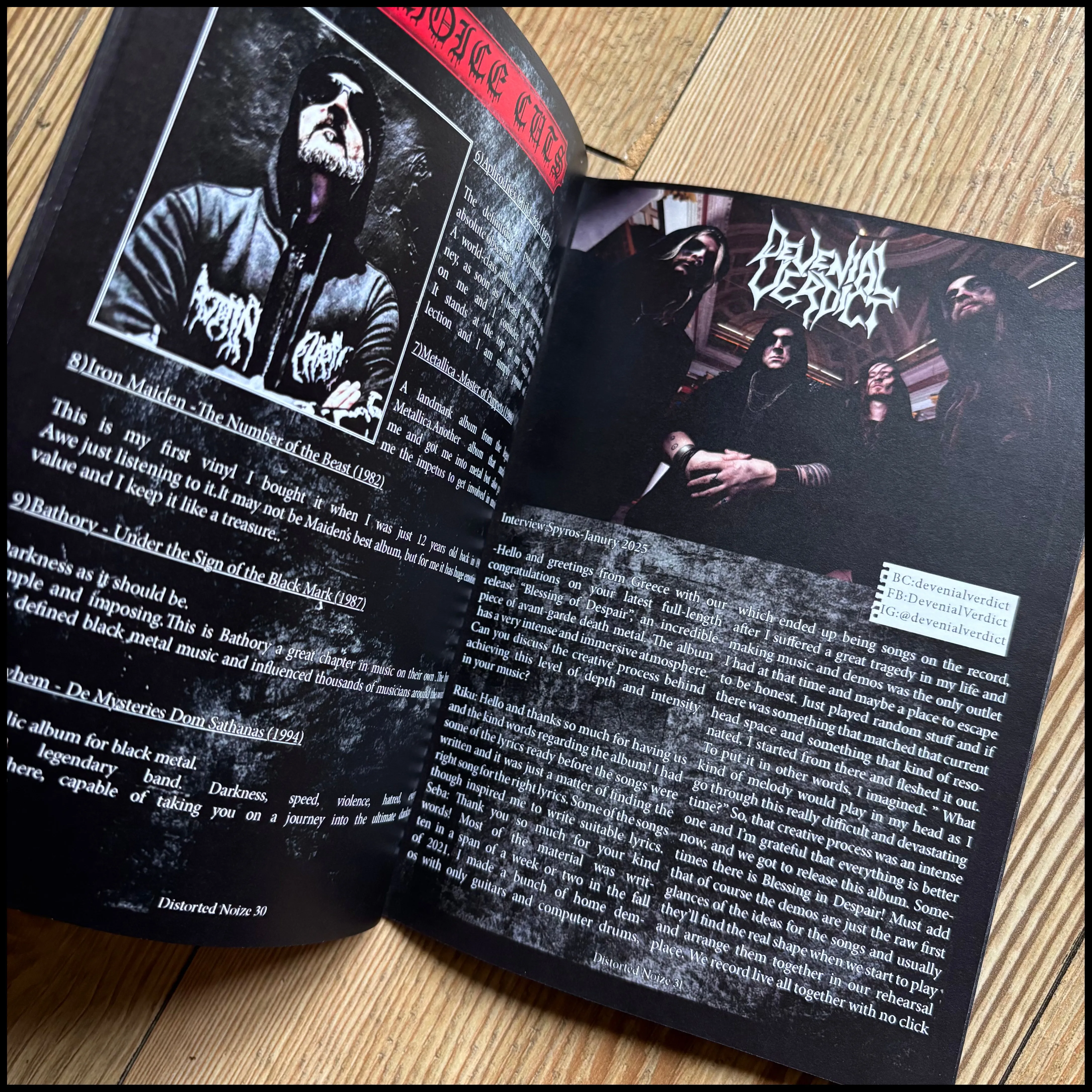DISTORTED NOIZE Issue 7 fanzine (death/thrash/black metal fanzine)