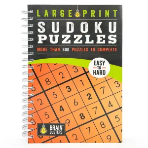 Large Print Sudoku Puzzles Orange Cottage Door Press